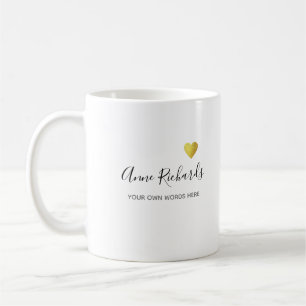 Handschrift mit Herz und Liebe Kaffeetasse