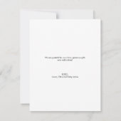 Handschrift Moderne Babydusche nach Kundenwunsch F Dankeskarte (Rückseite)