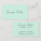 Handschrift Moderne elegante, grüne Vorlage für Mi Visitenkarte (Vorne/Hinten)