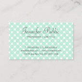 Handschrift Moderne elegante, grüne Vorlage für Mi Visitenkarte (Rückseite)