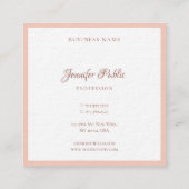 Handschrift Moderne Elegante Vorlage Premium Dick Quadratische Visitenkarte (Rückseite)