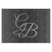 Handschrift moderne schlichte Monogramm minimalist Schneidebrett (Vorderseite)