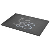 Handschrift moderne schlichte Monogramm minimalist Schneidebrett (Ecke)