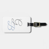 Handschrift moderner schlicht fett-Monogramm-Minim Gepäckanhänger (Vorderseite horizontal)