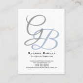 Handschrift moderner schlicht fett-Monogramm-Minim Visitenkarte (Vorderseite)