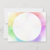 Handschrift Monogram Moderne Aquarellvorlage Mitteilungskarte (Rückseite)