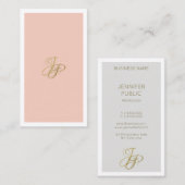 Handschrift Monogramm Moderne Vorlage Elegant Visitenkarte (Vorne/Hinten)