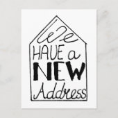 Handschrift Neue Adresskarte Ankündigungspostkarte (Vorderseite)