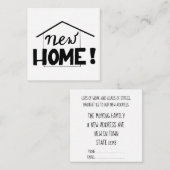 Handschrift Neue Adresskarte Begleitkarte (Vorne/Hinten)