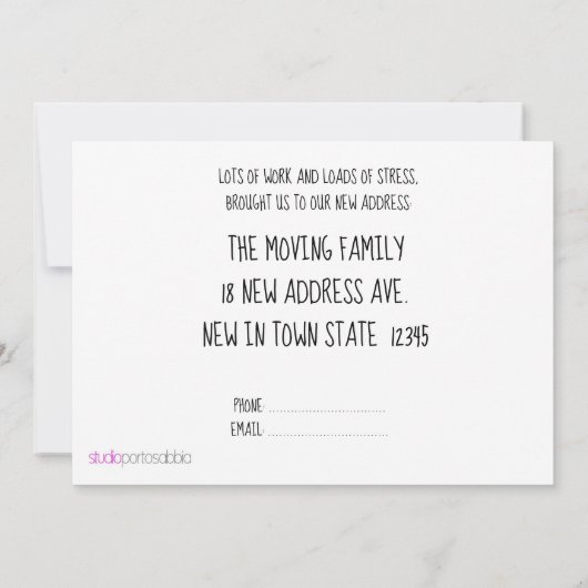 Handschrift Neue Weihnachtskarte Ankündigung (Rückseite)