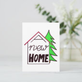 Handschrift Neue Weihnachtskarte Ankündigungspostkarte (Stehend Vorderseite)