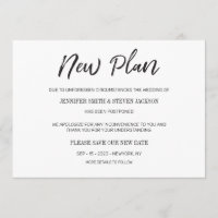 Handschrift "Neuer Plan" vertagte Hochzeit