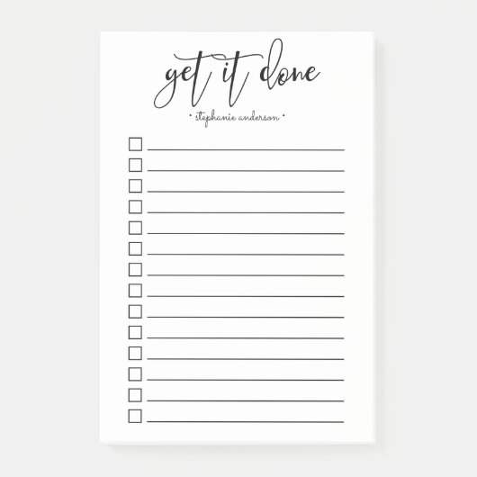 Handschrift Personalisiert machen Post-it Klebezettel (Vorderseite)