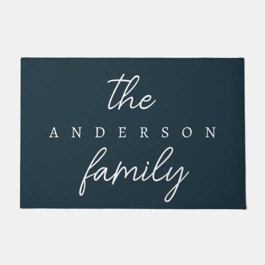 Handschrift | Personalisierter Familienname Doorma Fußmatte (Vorderseite)