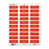 Handschrift Red Christmas Template Rücksendeadress (Vorne)