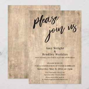 Handschrift, Rustikal Bitte gesellen Sie sich zu u Einladung