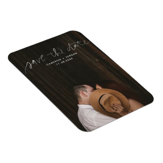 Handschrift Save the Date Flexi Magnet (Rechte Seite)