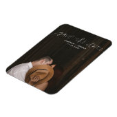 Handschrift Save the Date Flexi Magnet (Linke Seite)