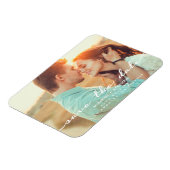 Handschrift Save the Date Hochzeitsstift Foto Magnet (Linke Seite)