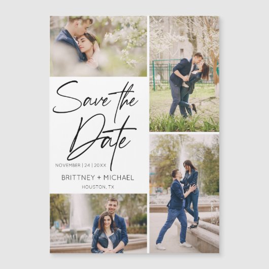 Handschrift Save the Date Magnetkarte (Vorderseite)