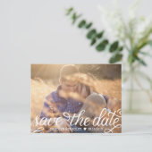 Handschrift Save the Date Postkarte (Stehend Vorderseite)