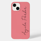 Handschrift Schlicht Einfach rosa Beruflicher Name Case-Mate iPhone Hülle (Rückseite)