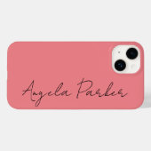 Handschrift Schlicht Einfach rosa Beruflicher Name Case-Mate iPhone Hülle (Rückseite (Horizontal))