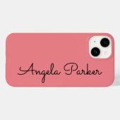 Handschrift Schlicht Einfach rosa Beruflicher Name Case-Mate iPhone Hülle (Rückseite (Horizontal))