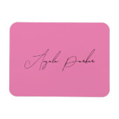 Handschrift Schlicht Einfach rosa Beruflicher Name Magnet (Horizontal)