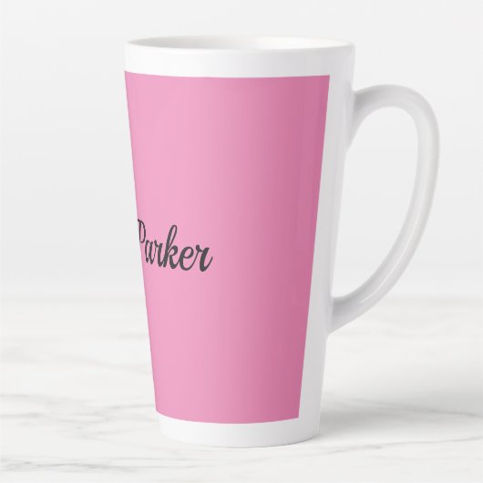 Handschrift Schlicht Einfach rosa Beruflicher Name Milchtasse (Rechts)