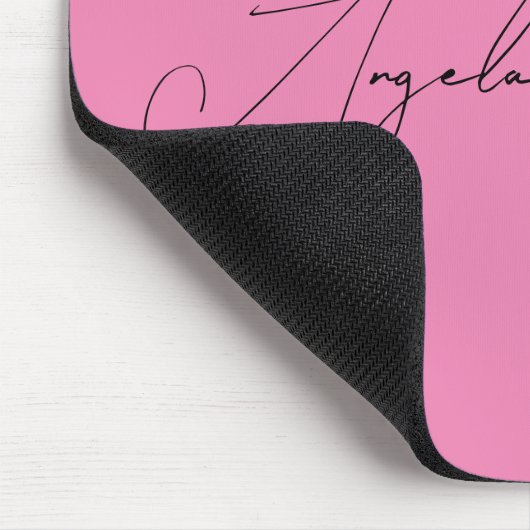 Handschrift Schlicht Einfach rosa Beruflicher Name Mousepad (Ecke)