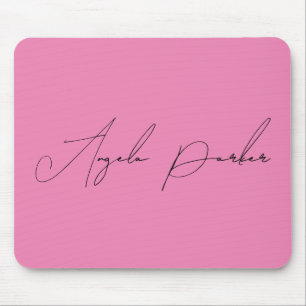 Handschrift Schlicht Einfach rosa Beruflicher Name Mousepad