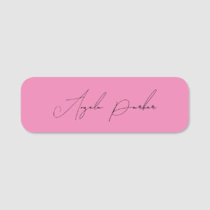 Handschrift Schlicht Einfach rosa Beruflicher Name Namensschild