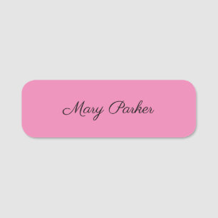 Handschrift Schlicht Einfach rosa Beruflicher Name Namensschild