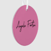 Handschrift Schlicht Einfach rosa Beruflicher Name Ornament (Vorderseite)