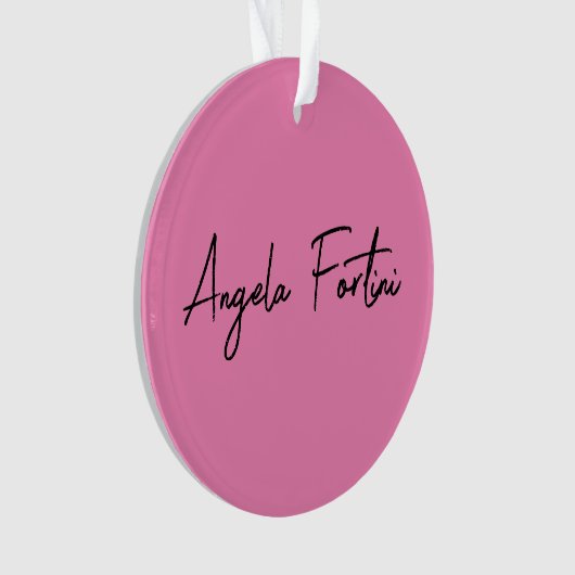 Handschrift Schlicht Einfach rosa Beruflicher Name Ornament (Vorderseite)