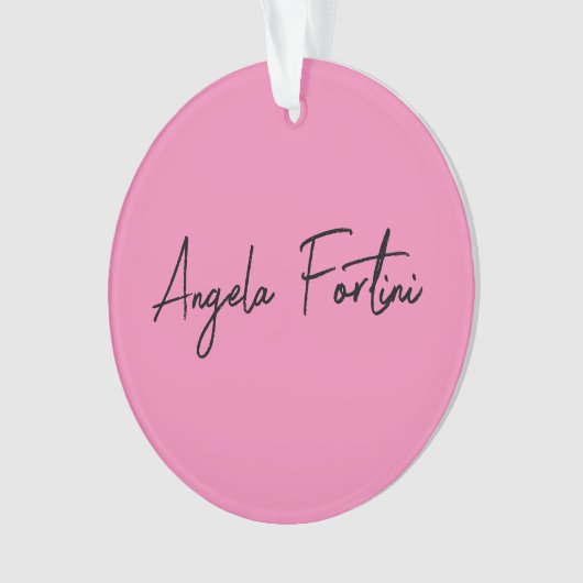 Handschrift Schlicht Einfach rosa Beruflicher Name Ornament (Vorderseite)