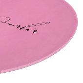 Handschrift Schlicht Einfach rosa Beruflicher Name Schneidebrett (Ecke)