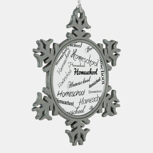 Handschrift Schneeflocken Zinn-Ornament (Links)