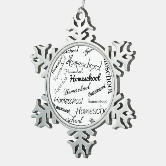 Handschrift Schneeflocken Zinn-Ornament (Rechts)