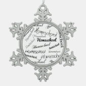 Handschrift Schneeflocken Zinn-Ornament (Vorderseite)
