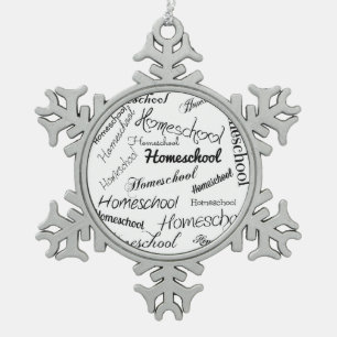 Handschrift Schneeflocken Zinn-Ornament