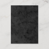 Handschrift Schwarz Monogramm Grau einzigartig Visitenkarte (Rückseite)