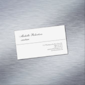 Handschrift Schwarz-weiß Schlicht Minimalistisch Magnetische Visitenkarte (Beispiel)