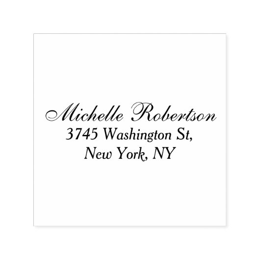 Handschrift Schwarz-weiß Schlicht Minimalistisch Permastempel (Design)