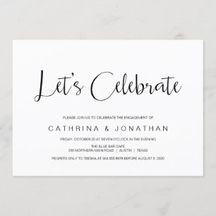 Handschrift, schwarze Schrift, Engagement Einladung