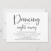 Handschrift, schwarze Schrift, Engagement Einladung (Vorderseite)