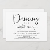 Handschrift, schwarze Schrift, Engagement Einladung (Vorne/Hinten)