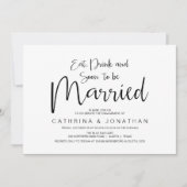 Handschrift, schwarze Schrift, Engagement-Partei Einladung (Vorderseite)