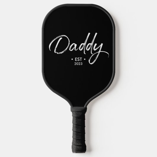 Handschrift Script Daddy Etabliertes Jahr Pickleball Schläger (Vorderseite)